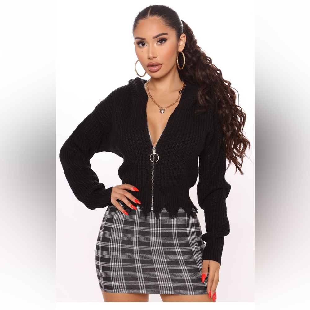 Fashion Nova Zip Up Sweater
